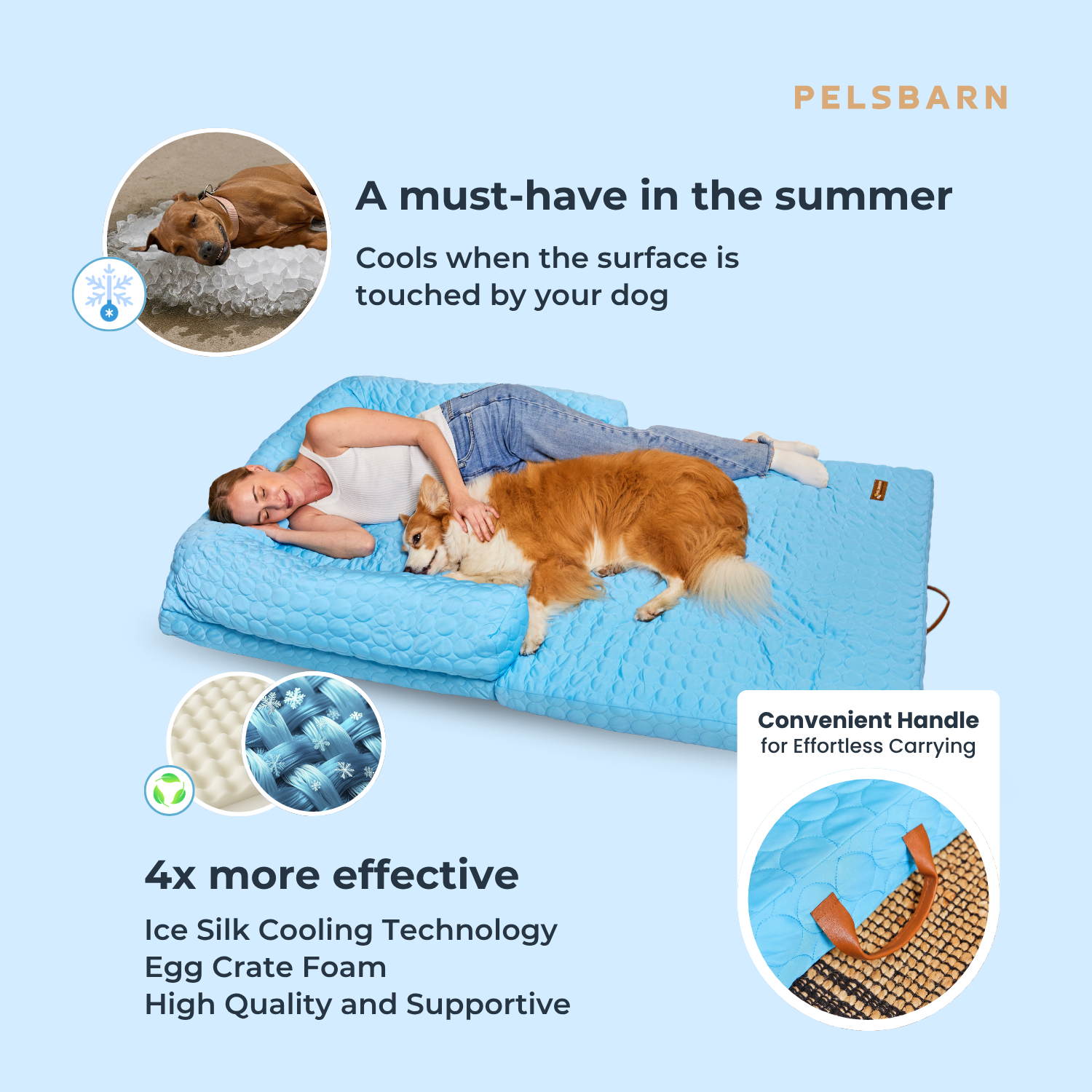 Human Size Cooling Dog Bed