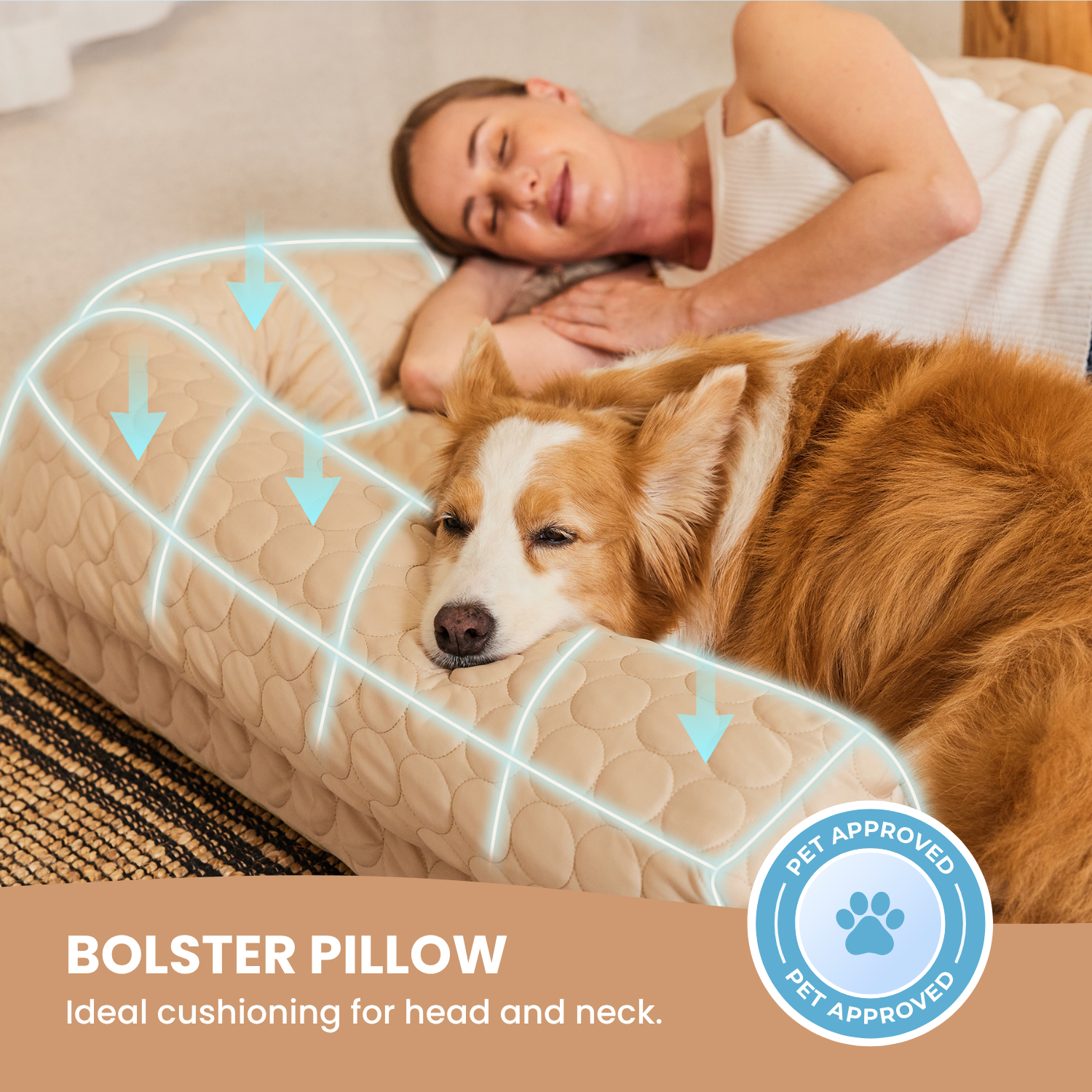 Human Size Cooling Dog Bed