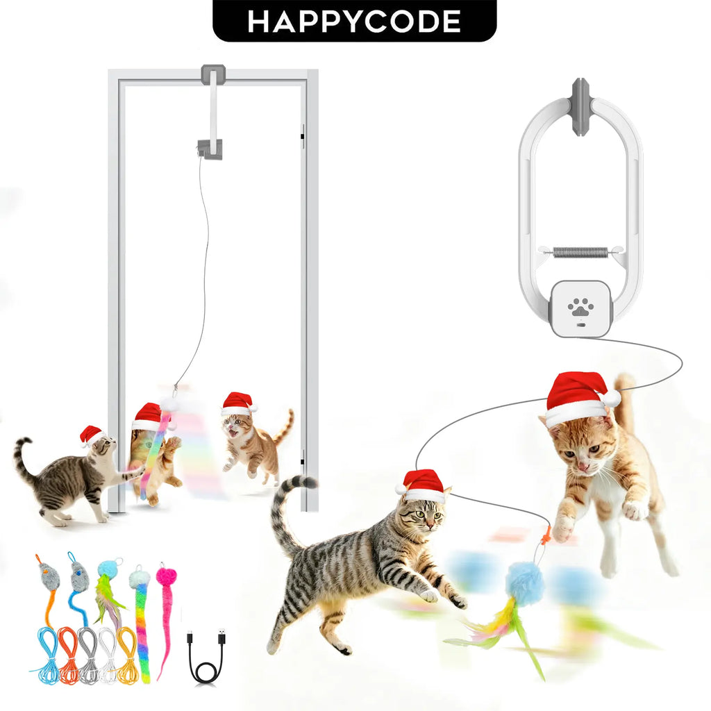HAPPYCODE Electric Cat Teaser Toy – Rechargeable Interactive Cat Toy
