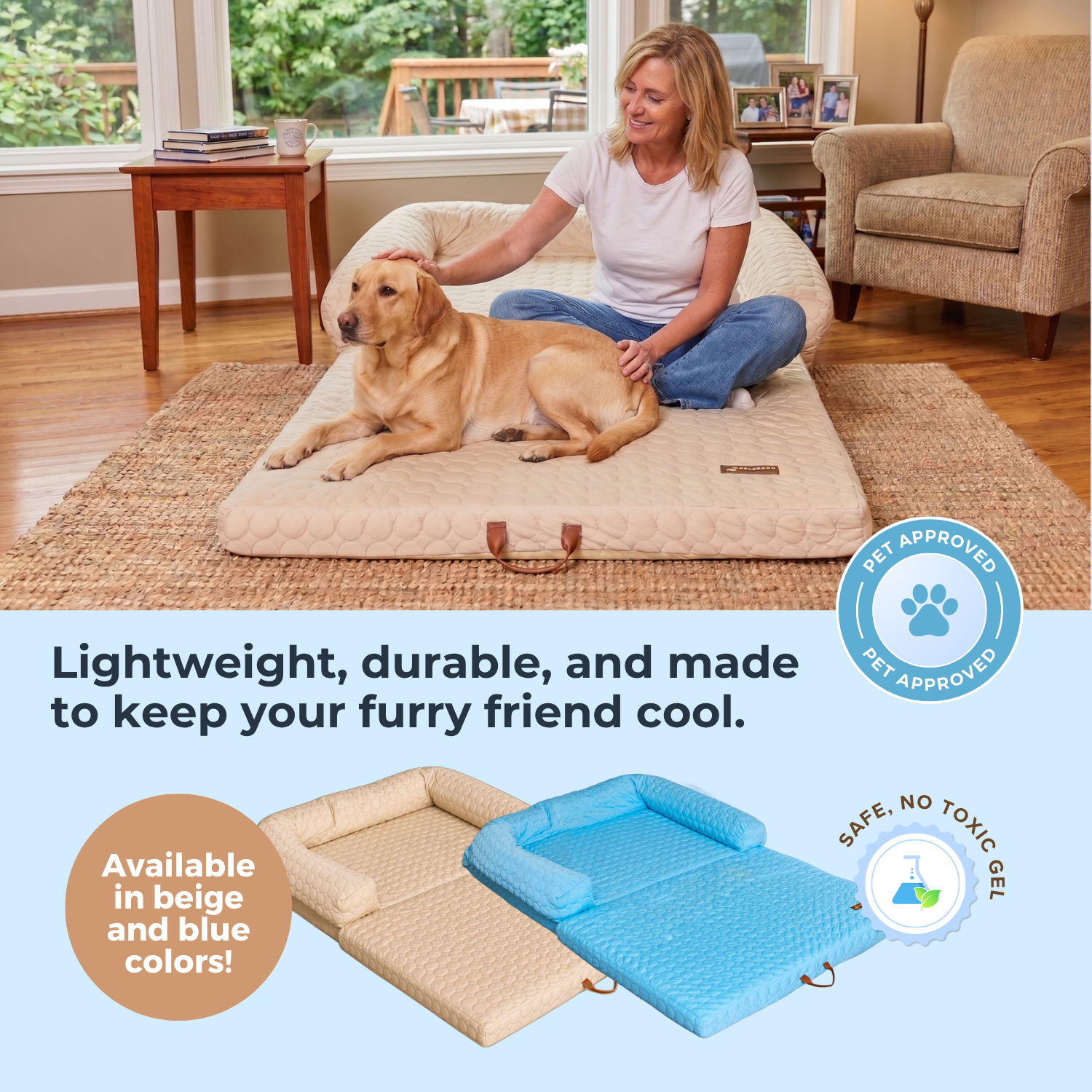 Human Size Cooling Dog Bed