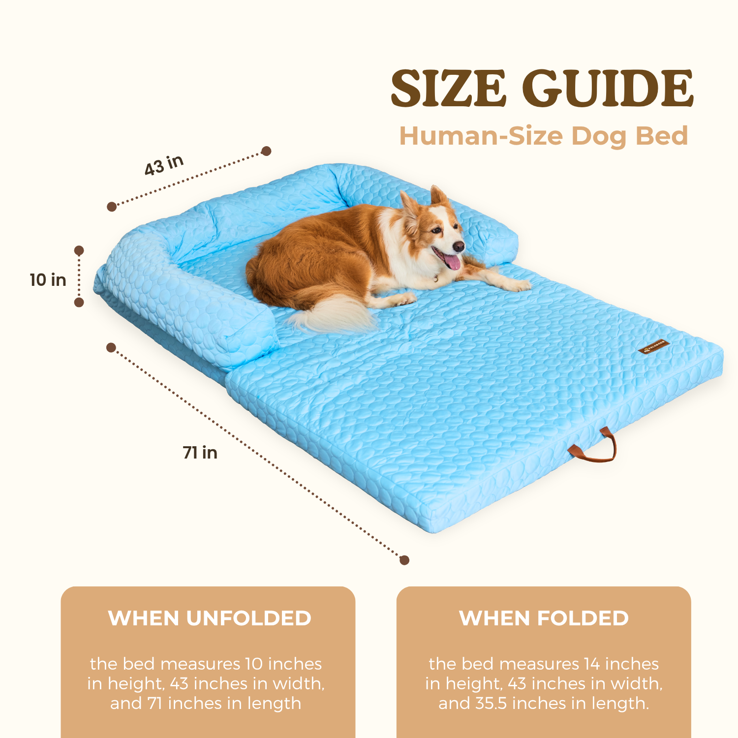Human Size Cooling Dog Bed