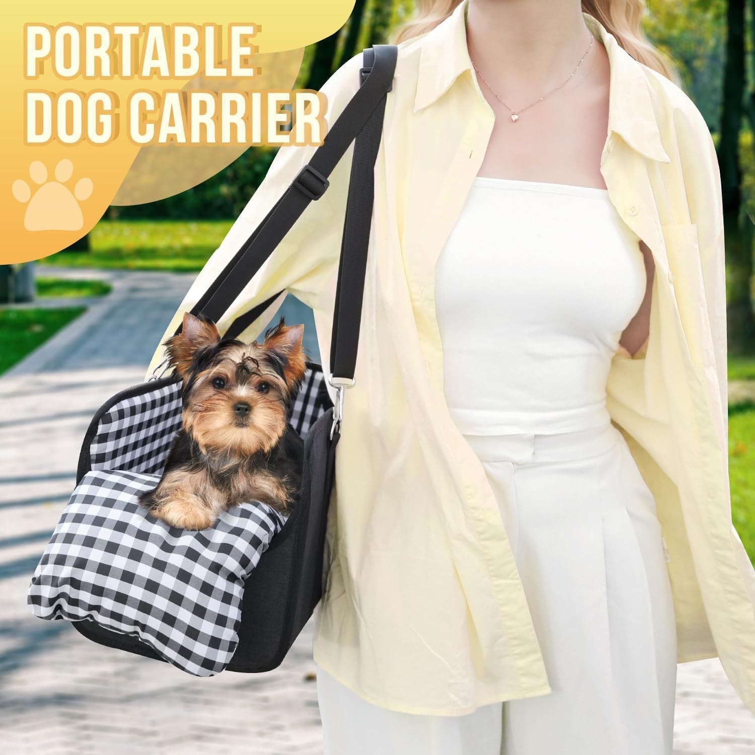 Portable Dog Car Booster Seat with Cushion