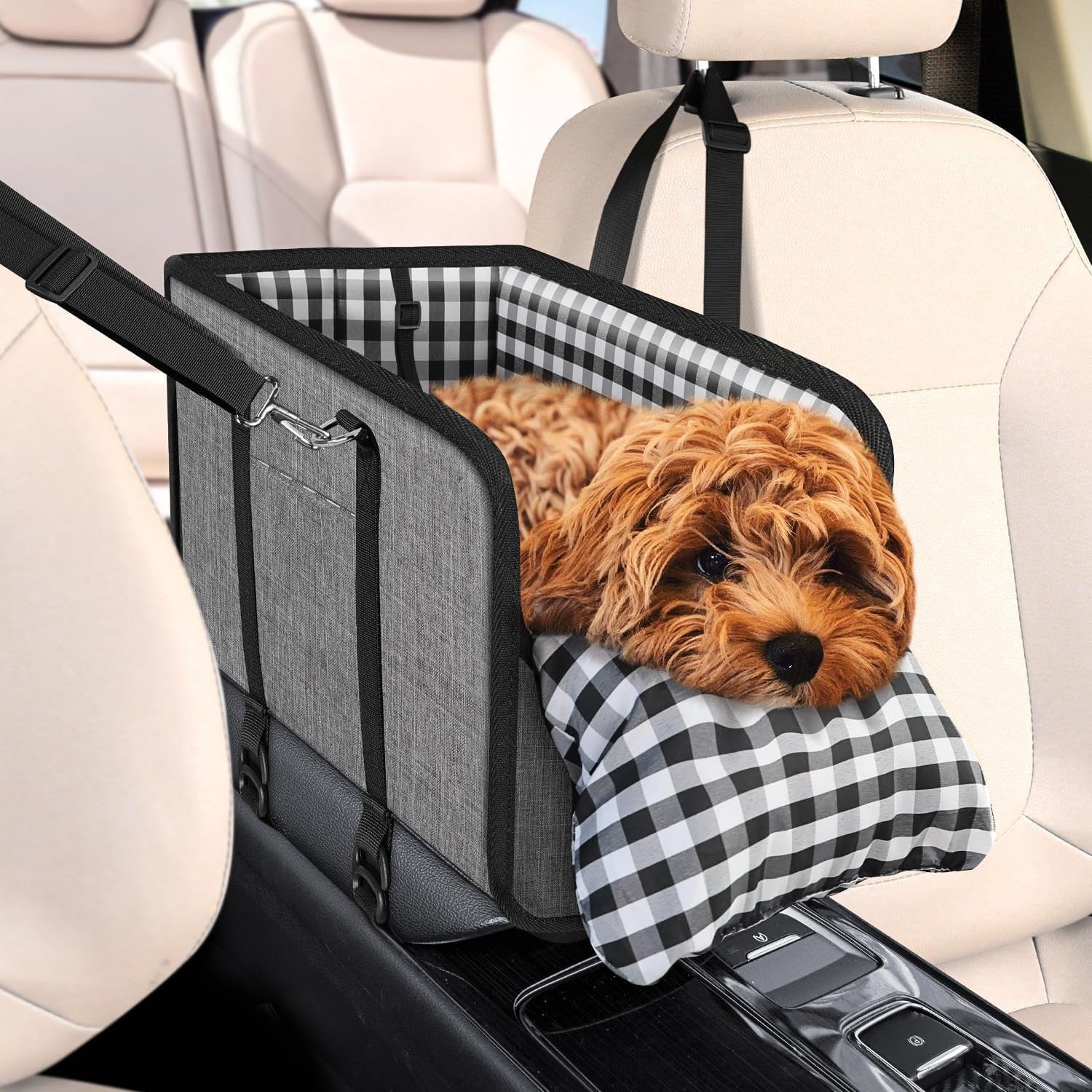 Portable Dog Car Booster Seat with Cushion