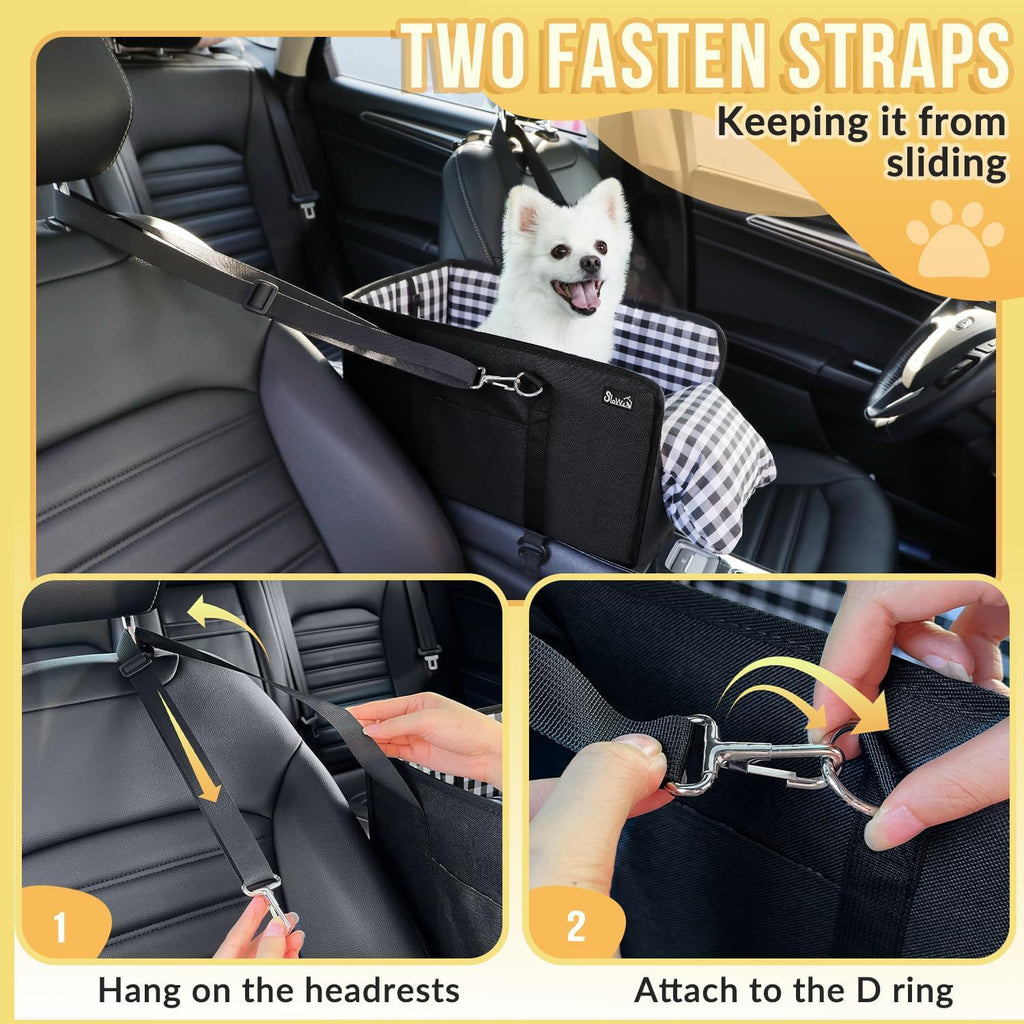 Portable Dog Car Booster Seat with Cushion