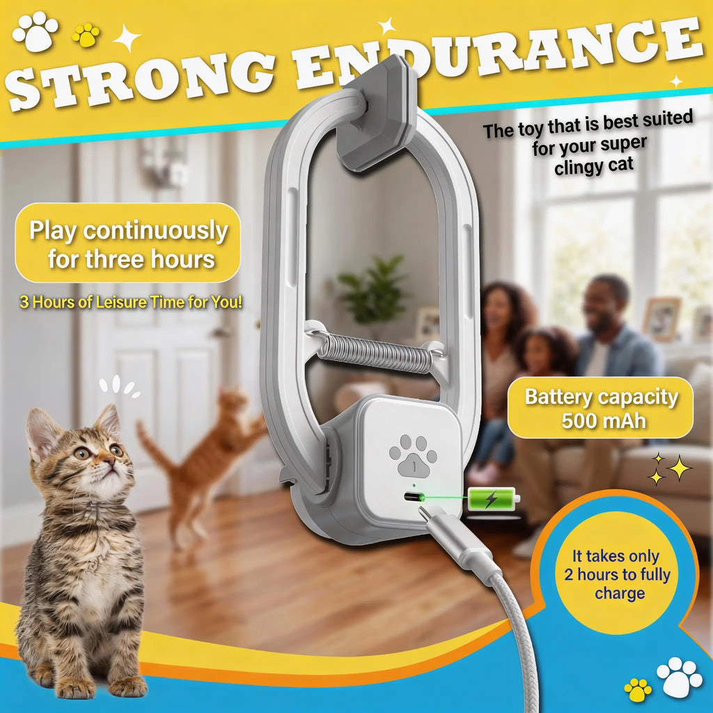 HAPPYCODE Electric Cat Teaser Toy – Rechargeable Interactive Cat Toy
